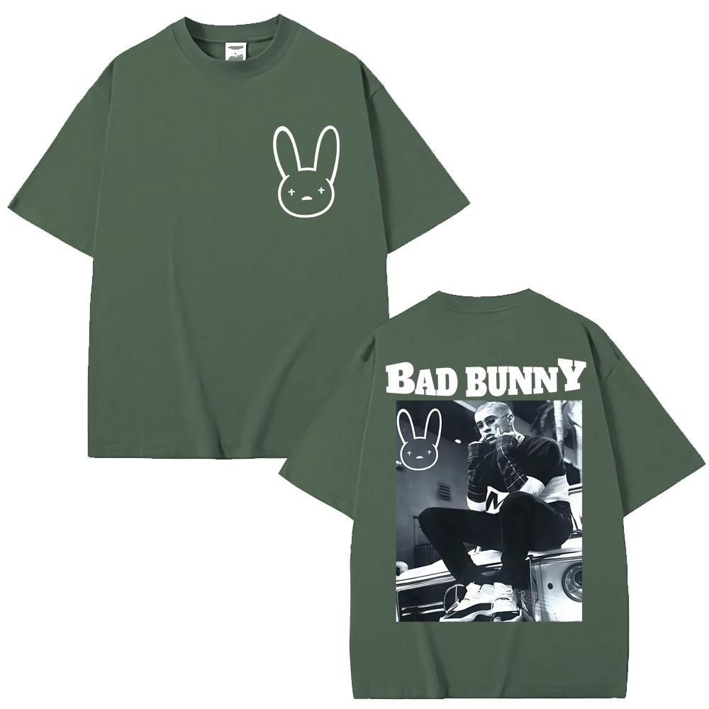 

Rapper BAD BUNNY Vintage T Shirt Men Women Hip Hop Fashion High Quality T-shirts Oversized Cotton T Shirts Streetwear Gifts 3XL