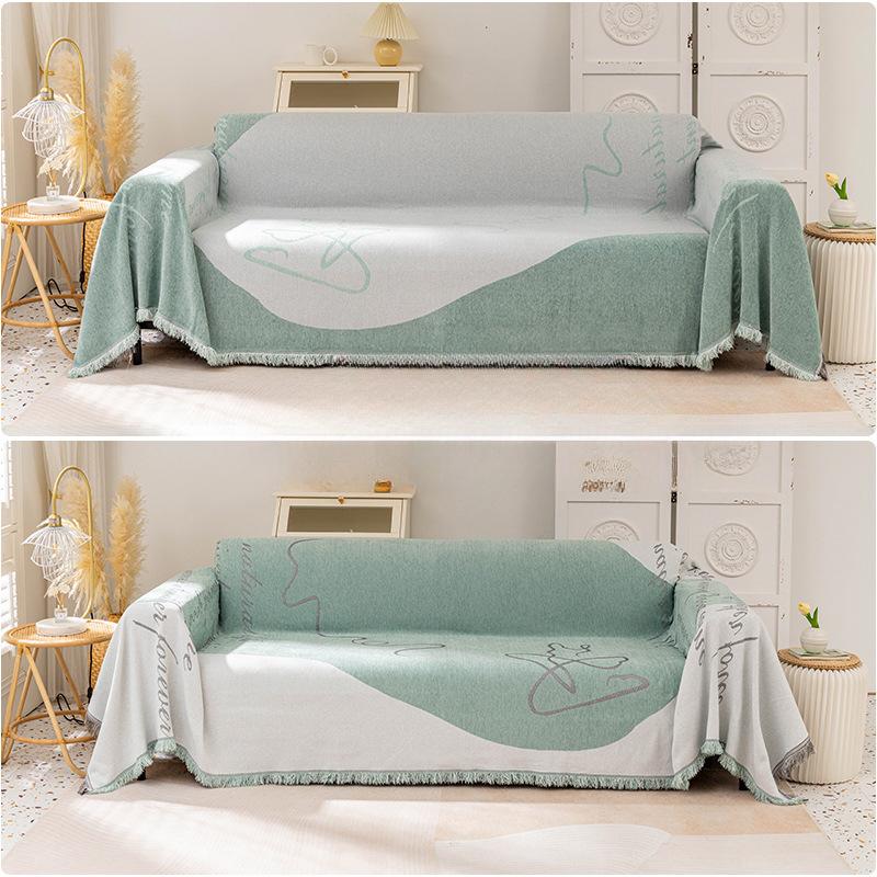 Universal Sofa Cover Towel All InJUEusive Four Seasons No Need Measurement Simple Nordic Blanket for Couch