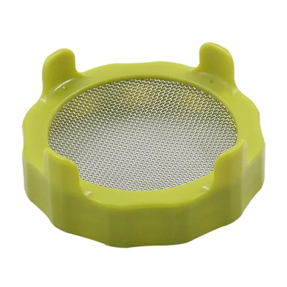 Plastic Sprouting Lid For Wide Mouth Jars Grow Bean Sprouts Stainless Steel Screen Mesh Vegetable Germination Cover Lid