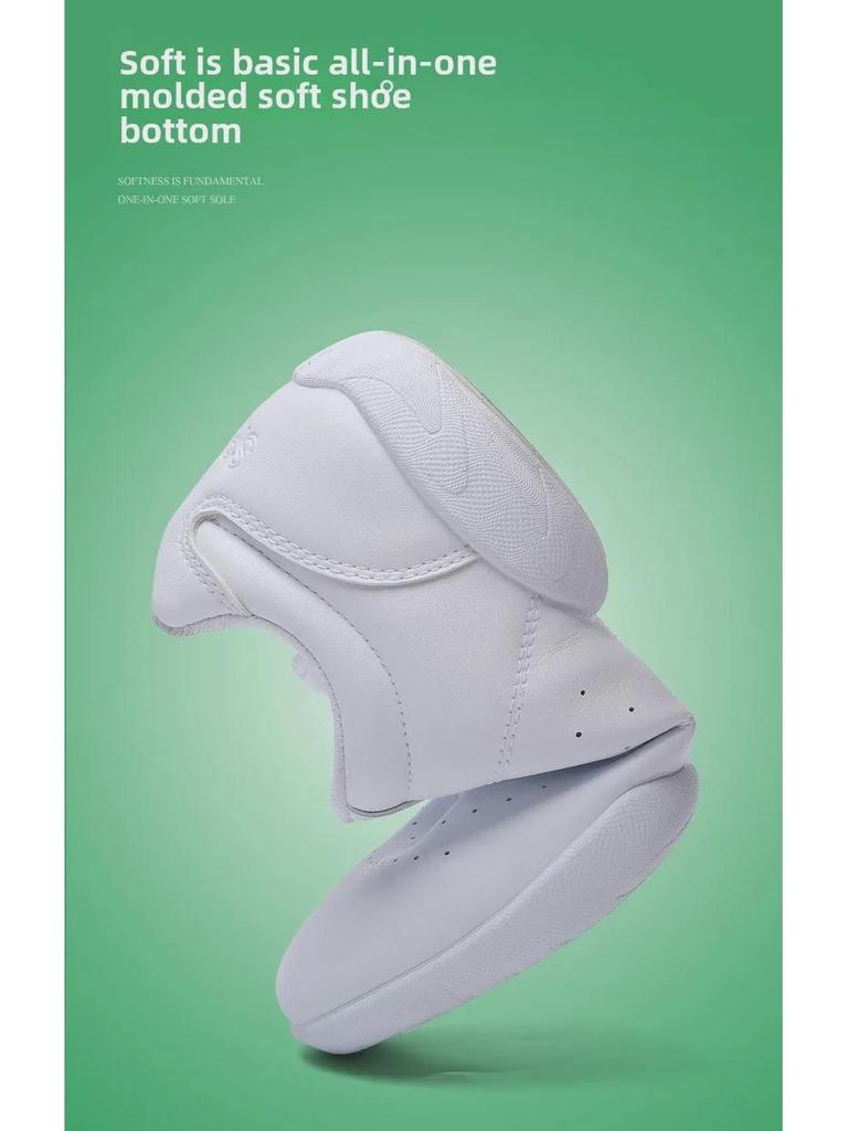 Kinder Wettkampf Aerobic Cheerleading Schuhe - Weiche, Rutschfeste Weiße Schuhe für Training und Wettkämpfe