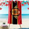 Giant Beach Towel with German Style Double Eagle Emblem, Quick Dry Microfiber, Soft Absorbent, for Beach Pool Travel Gift