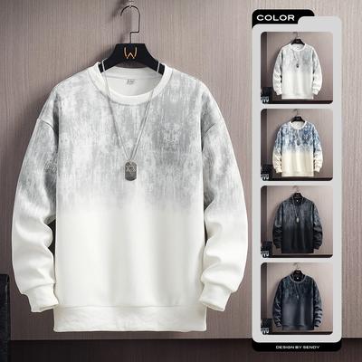 Sweater Men'S New Autumn Youth Niche Creative Printing Comfortable Sports And Leisure Crew Neck Sweater Men'S Cross-Border