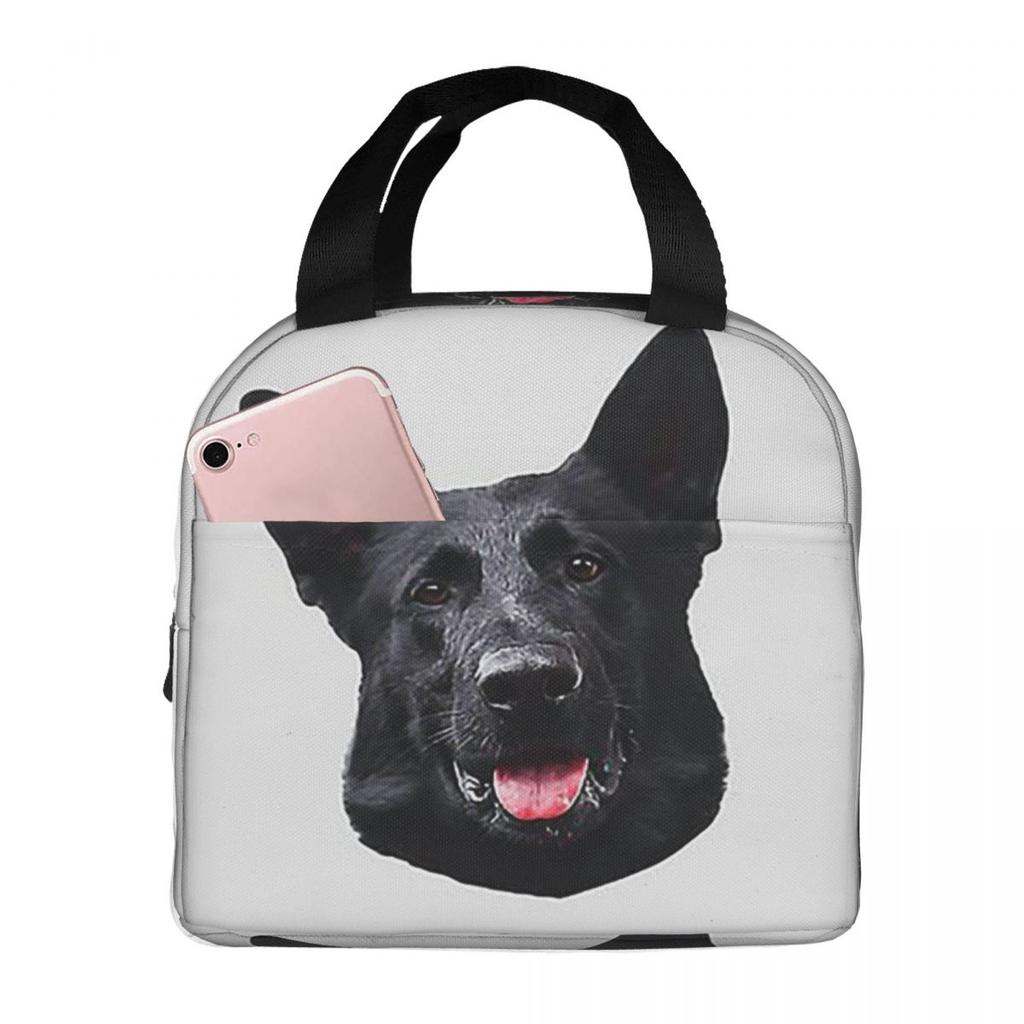 Black German Shepherd Dog Stunning Insulated Lunch Bag for Women Children Leakproof Food Boxes Thermal Lunch Box Tote