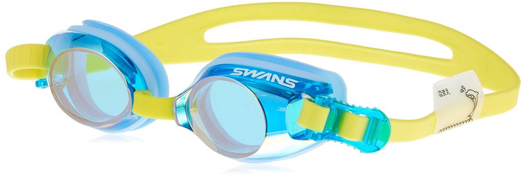 SWANS Swimming Goggles for Mirror Name Plate SBOR Children, Lens, Included, SJ-9M