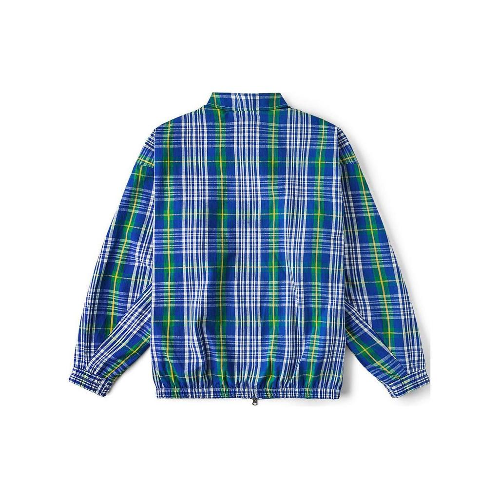 Vans Plaid Casual Jacket Men jackets Blue VN000H2QCYG