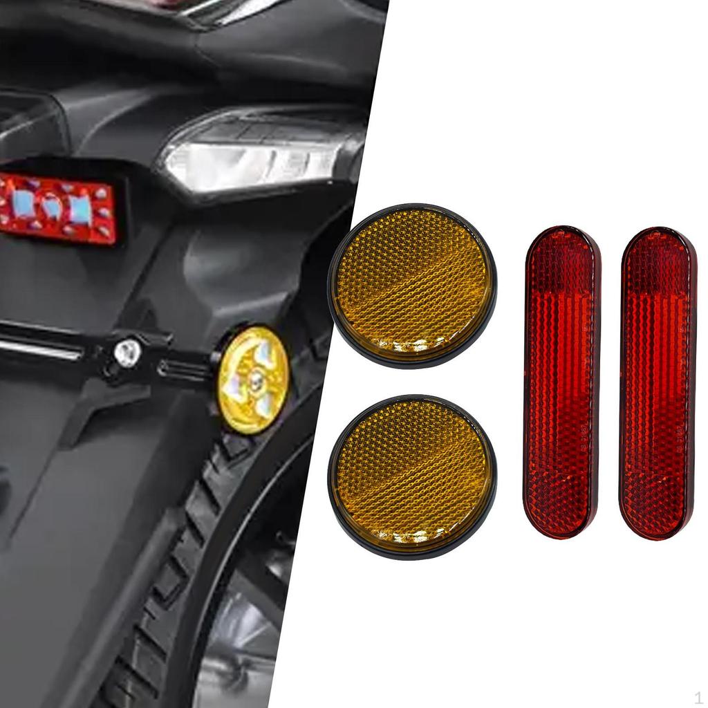 4 Pieces Reflector Light Reflective Strip Replacement Part for Trailer Bike Car
