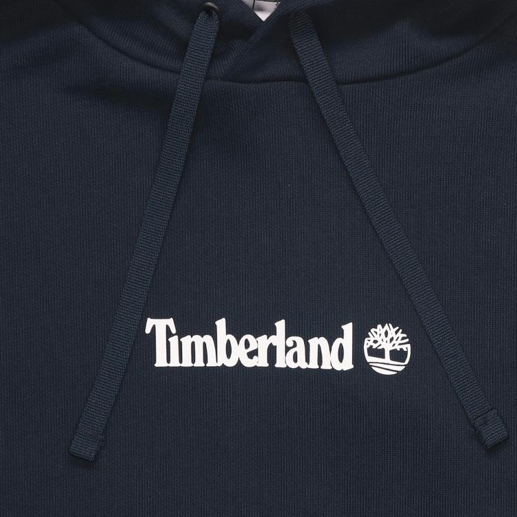 Timberland Back Logo Printed Hoodie Men Hoodies Navy-Blue A5PVA-433
