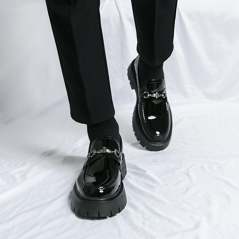 Pánské mokasíny nazouvací Luxusní platforma Kůže Formální svatba Kožené boty Pánská módní trend Pánské mokasíny Ležérní Pánské boty