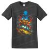 Crab T Shirt Colorful Ocean Splash Watercolor Marine Animal Art Graphic Tee