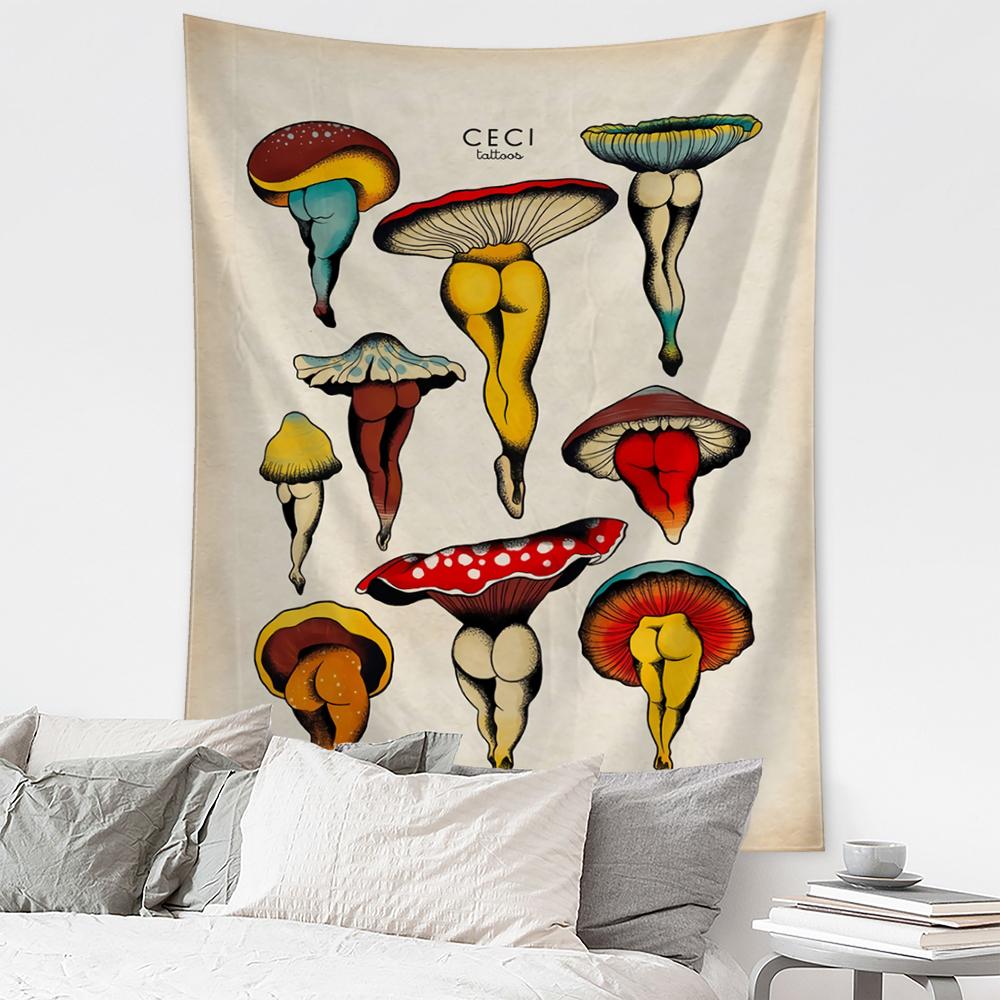 Antique Butterfly Vintage Tapestry Wall Hanging Insect Recognition Figure Natural Boho Art Home Decor