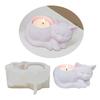 Sleeping Cats Candlesticks Resins Mould DIY Castings Moulds Animal Candle Holder Silicone Molds for Table Decorations