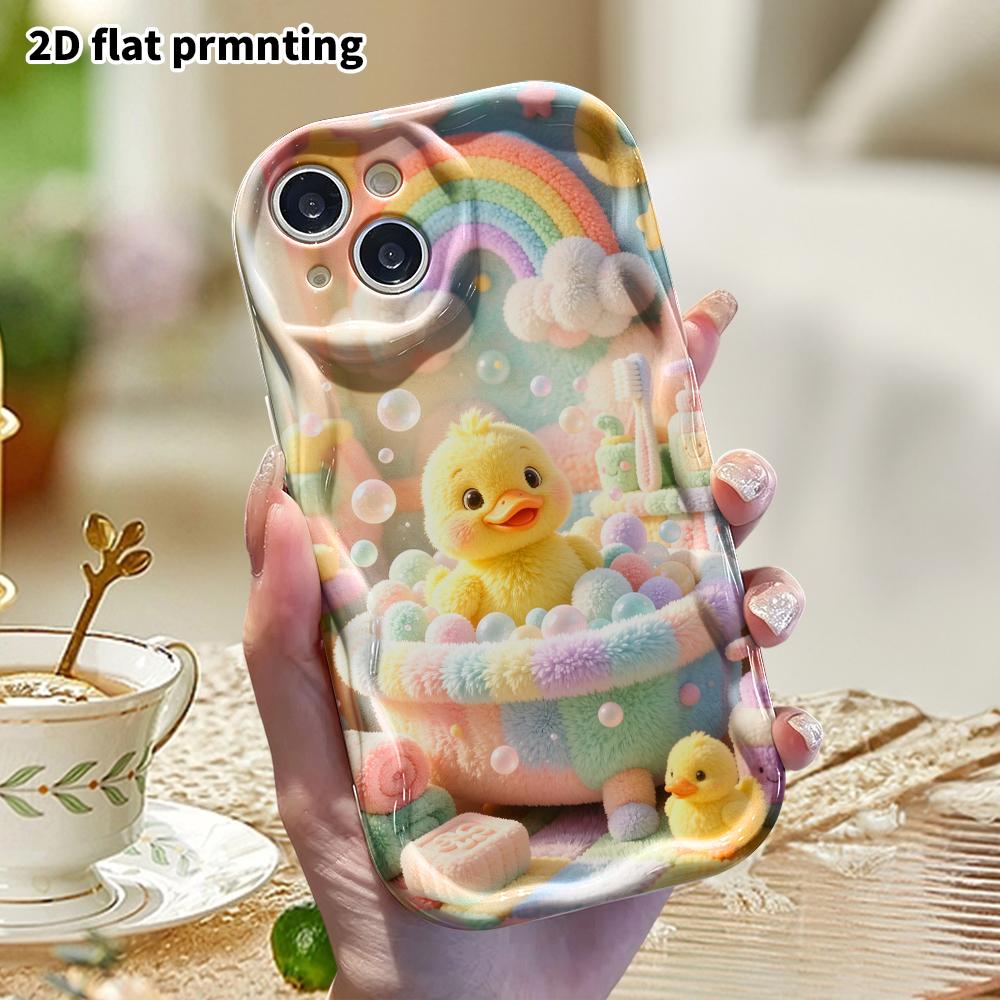 Phone Case: 2D Flat, Suitable for iPhone 18, 17, 16, 15, 14, 13, 12Pro Protective Case, Bubble Bath, Perfect Christmas and Halloween Holiday Gift