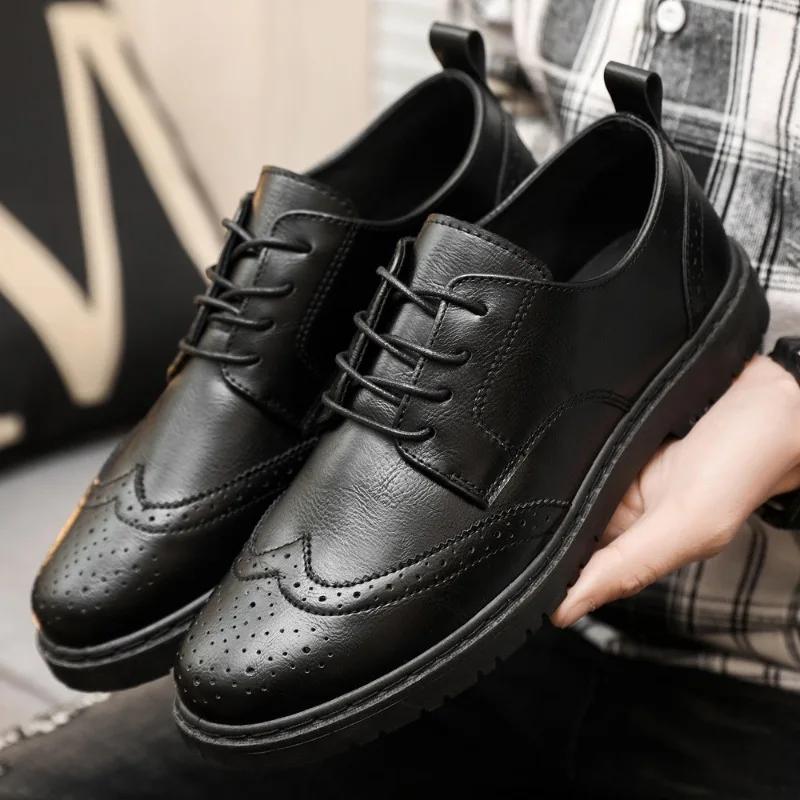 Fashion Men's Casual Leather Shoes Classic Business Dress Shoe Luxury Oxford Office Shoes for Men Comfort Loafers Brogue Shoes Moccasins