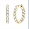 Gra Certified 2.6ct Moissanite Earring 925 Sterling Sliver Wedding Huggie Moissanite Hoop Earring for Women Wedding Jewelry