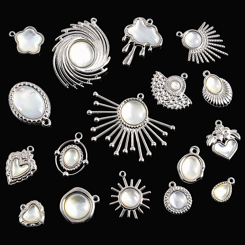 Steel Color Breloques Personality Vortex Sun Heart Stainless Steel Pendants For Jewelry Making Supplies DIY Necklace Accessories