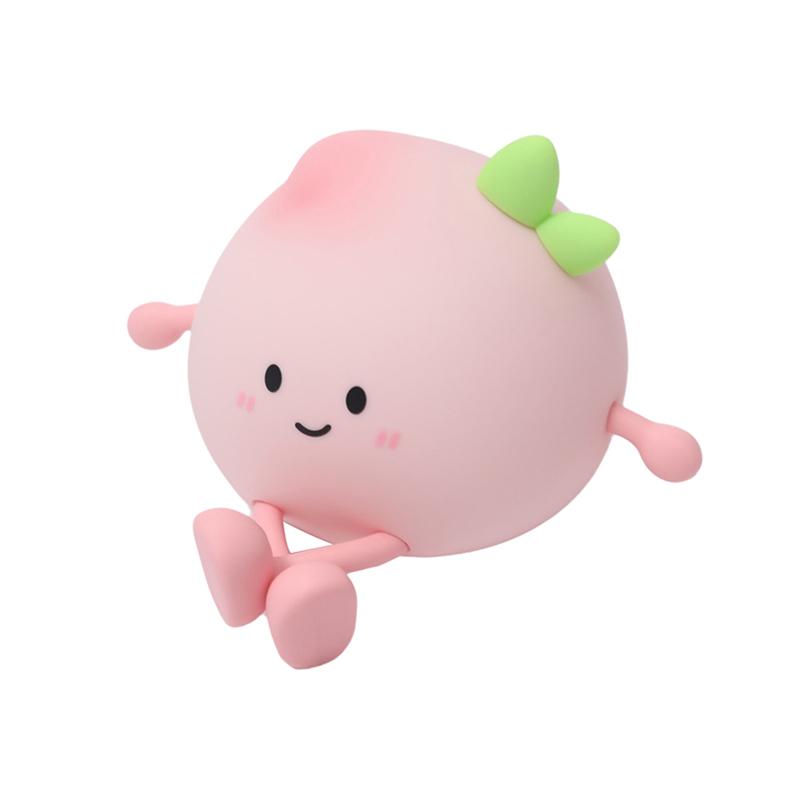 

USB перезаряжаемый ночник персиковый силиконовый ночник сенсорный датчик спальня прикроватная лампа для кошек с пультом дистанционного управления для детей подарок ребенку