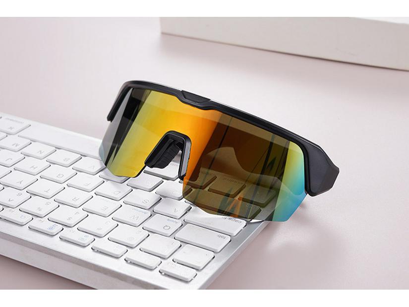 

Унісекс Bluetooth Smart Сонячні окуляри для велоспорту - Окуляри для музики та дзвінків на відкритому повітрі YJ006 electroplated золотий