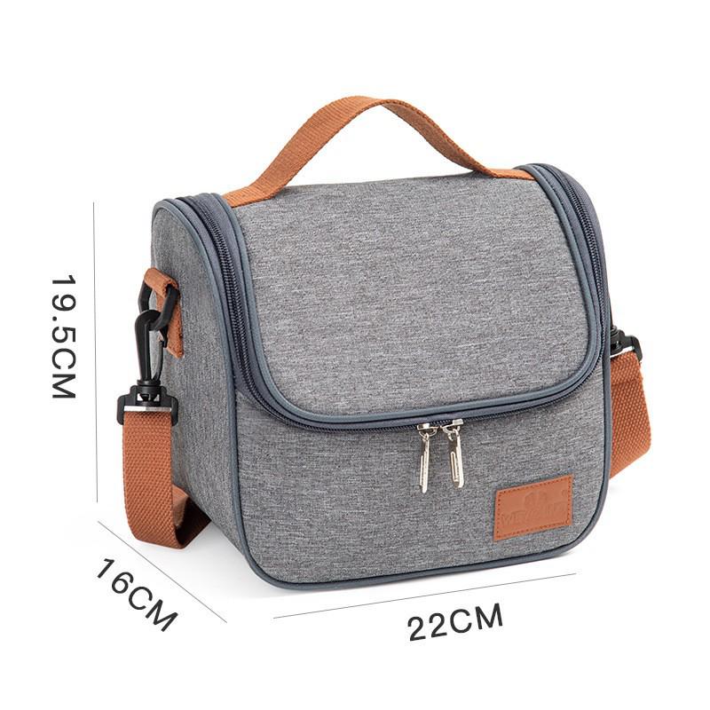 Portable Insulated Lunch Bag - Large Capacity Handbag for Office Workers and Takeaway Bento Box