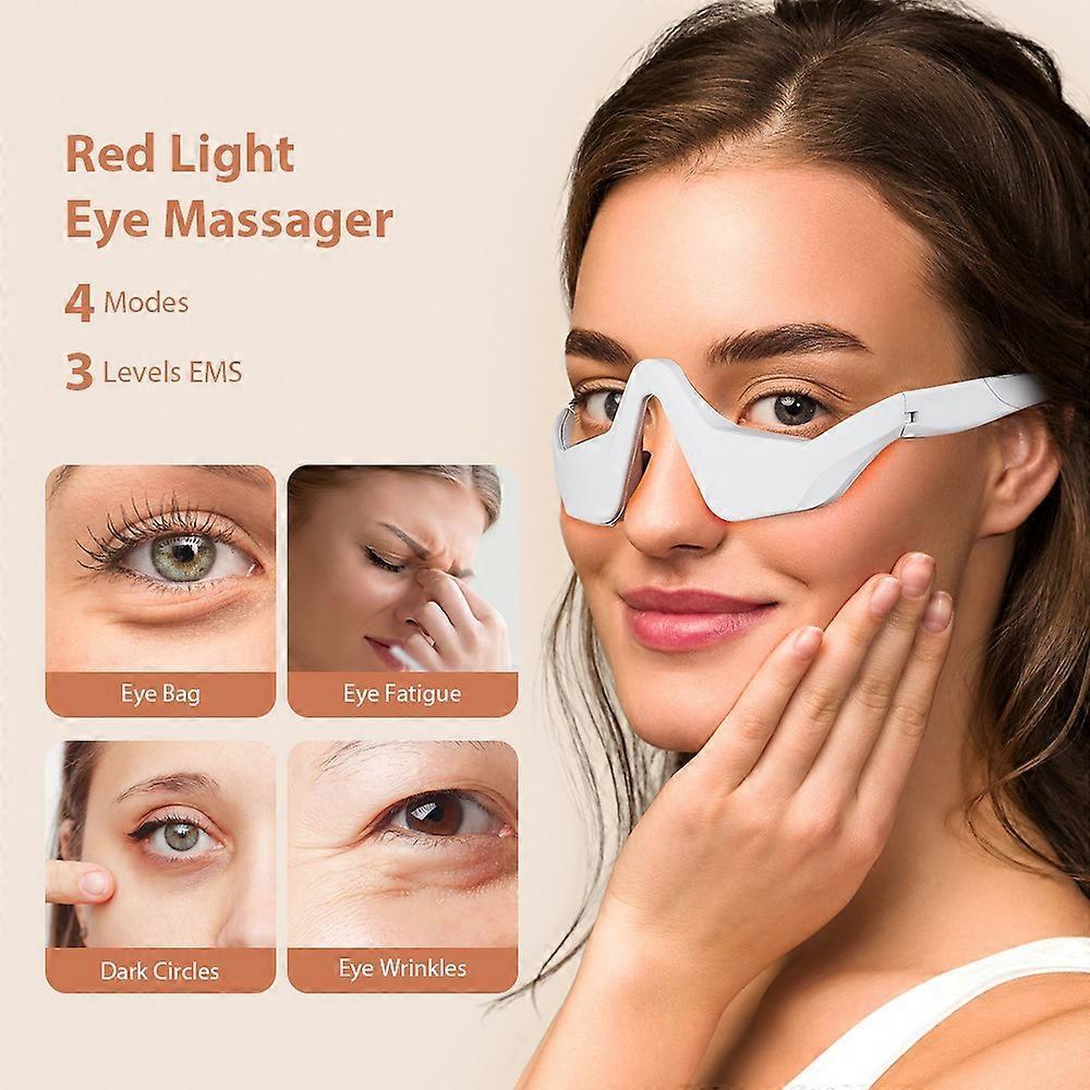 Revital Eyes Red Light Therapy Glasses, Advanced EMS Under Eye Massager, At-Home Beauty Device for Dark Circles, Puffiness & Fine Lines