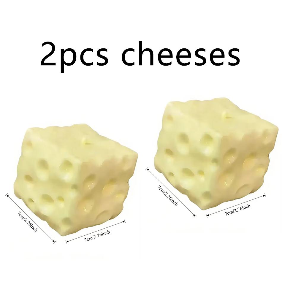 Jumbo Cheese Cube Stress Ball Big Cheese Shapeable Squeeze Ball Non-Bounce Fidget Toy Sensory Anti-Stress Festival Gift