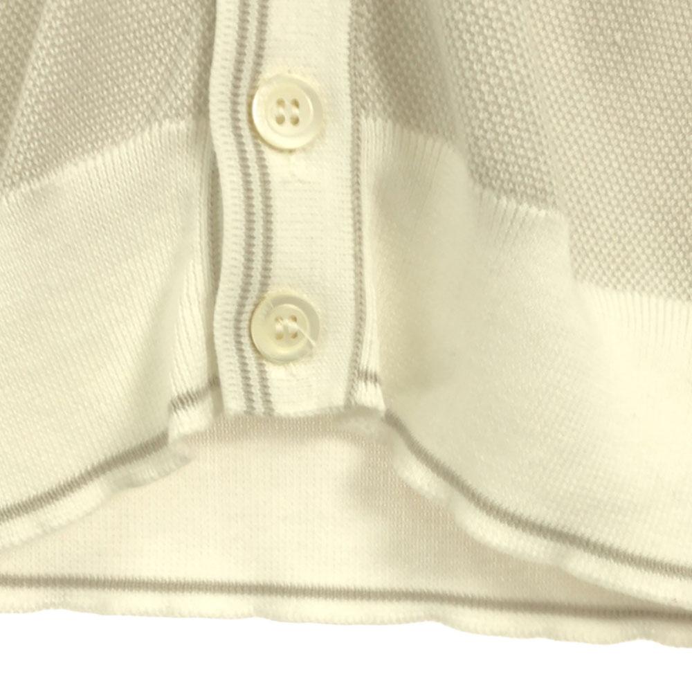 CRUCIANI made in Italy cotton Knit vest 48 Light gray x white Men's Used