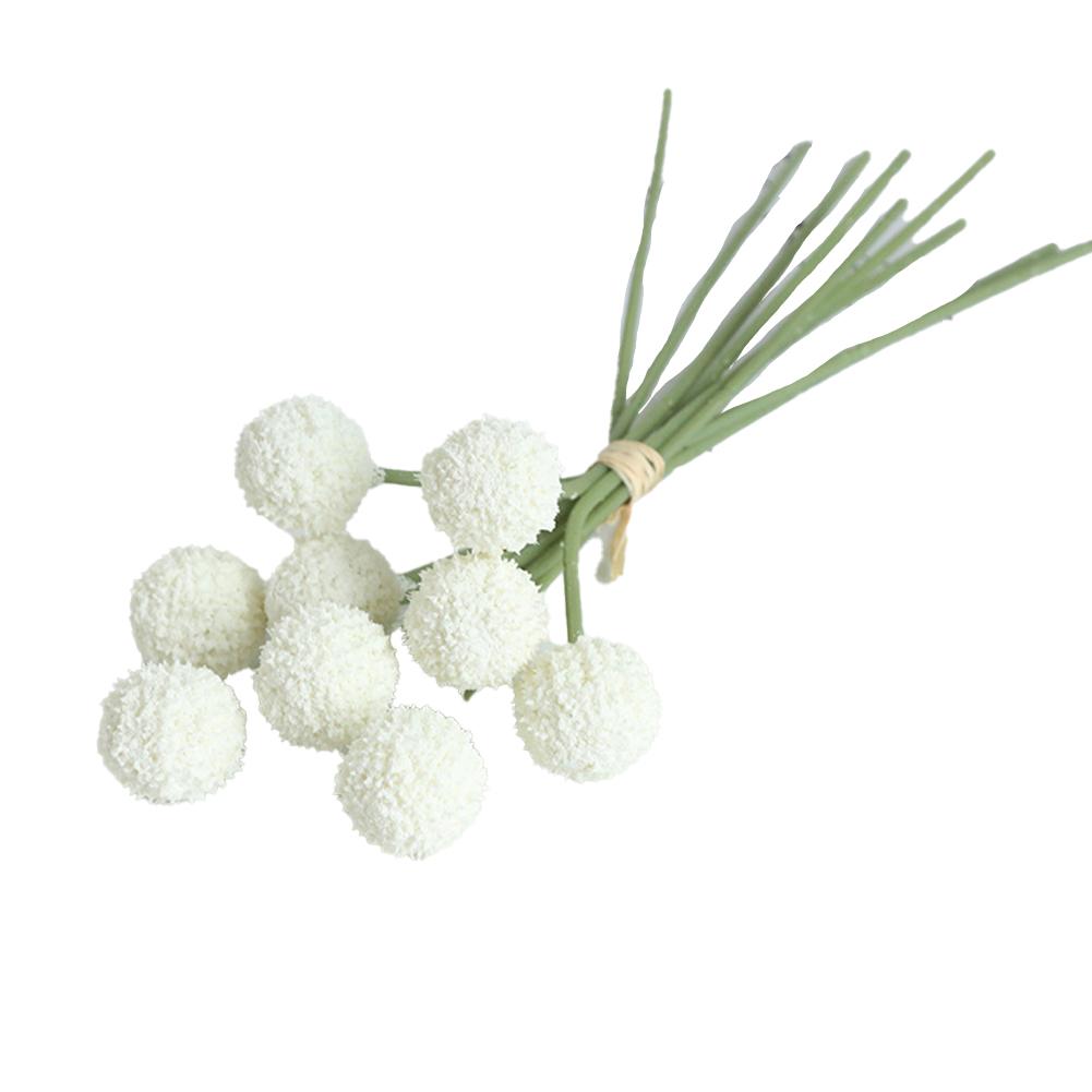 1 Bund Künstliche Kugel-Chrysanthemen, 9-köpfige Einfarbige Simulierte Blumen Mehrfarbig Optional, Heim-Innen-Dekorationen mit Kunstpflanzen