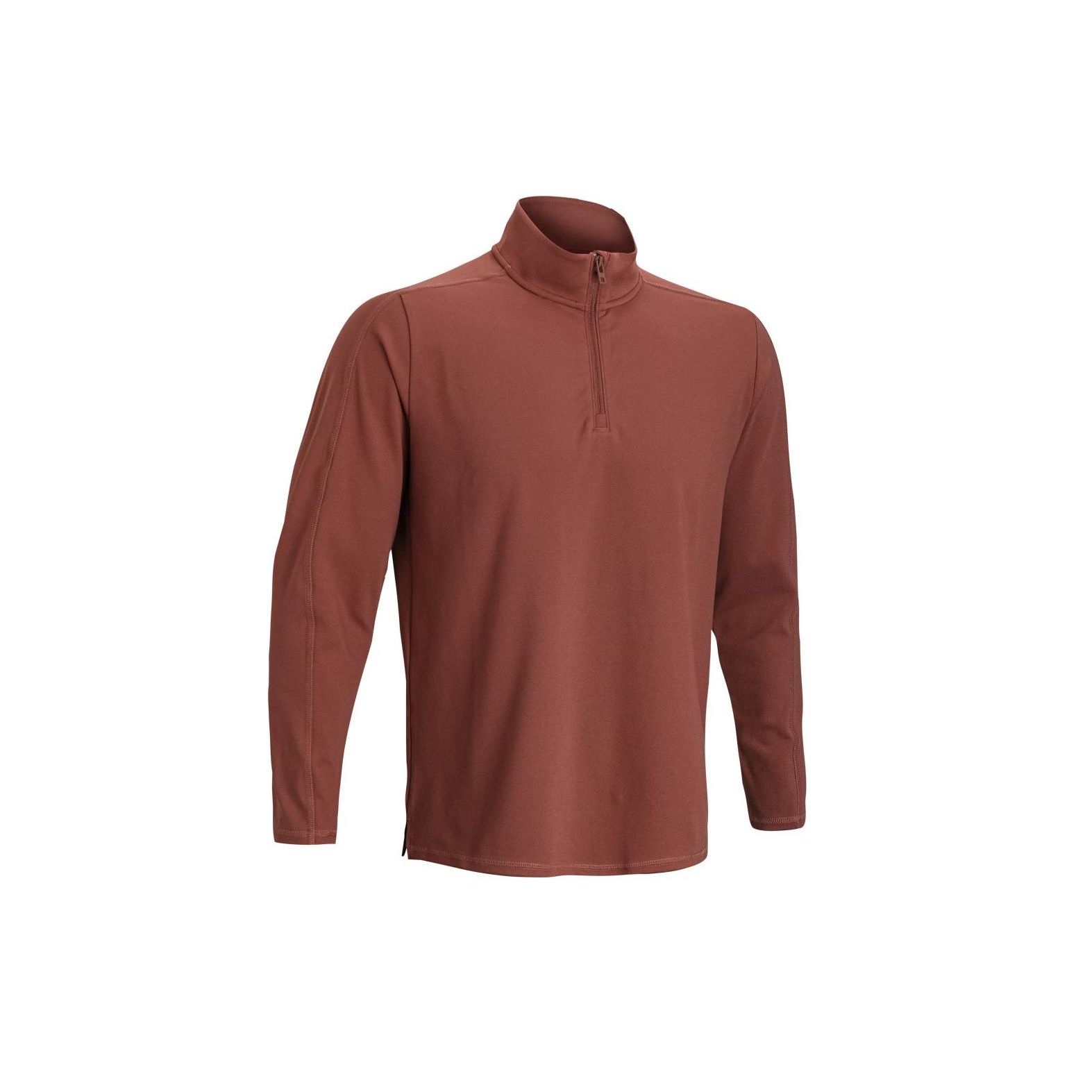 

Under Armour Solid Color Stand Collar Pullover Zipper Sports Soft Knit Long Sleeve T-Shirt Men Tops Dark-Burgundy 1379673-688 S