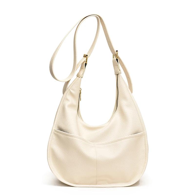 Unique large capacity shoulder bag for women  casual niche crossbody bag  manual dumpling bag