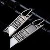 Titanium Alloy Utility Knife Multi-function Tool EDC Portable Outdoor Sliding Blade Knife Metal Ruler Bottle Opener