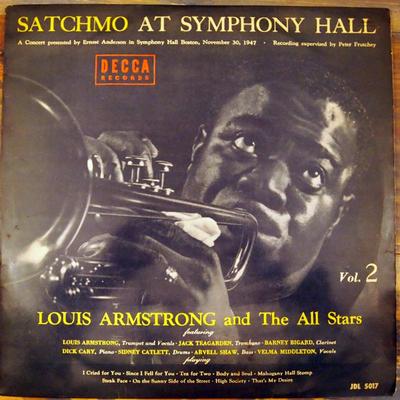 LP Record LOUIS ARMSTRONG  HIS ALLSTARS  Satchmo At Symphony Hall Vol.2 JDL5017 DECCA Japan Jazz Used