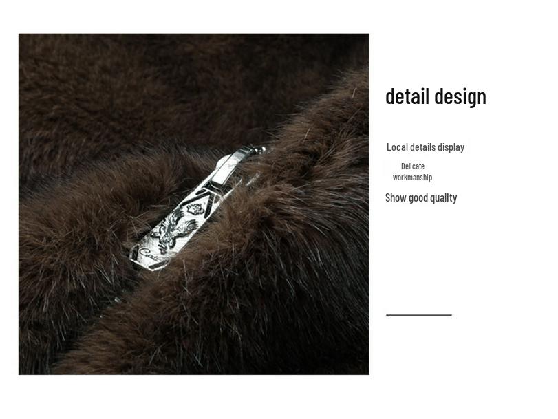 2025 Men's Winter Mink Fur Jacket: Stand Collar, Stylish & Casual Coat for Young and Middle-Aged Men