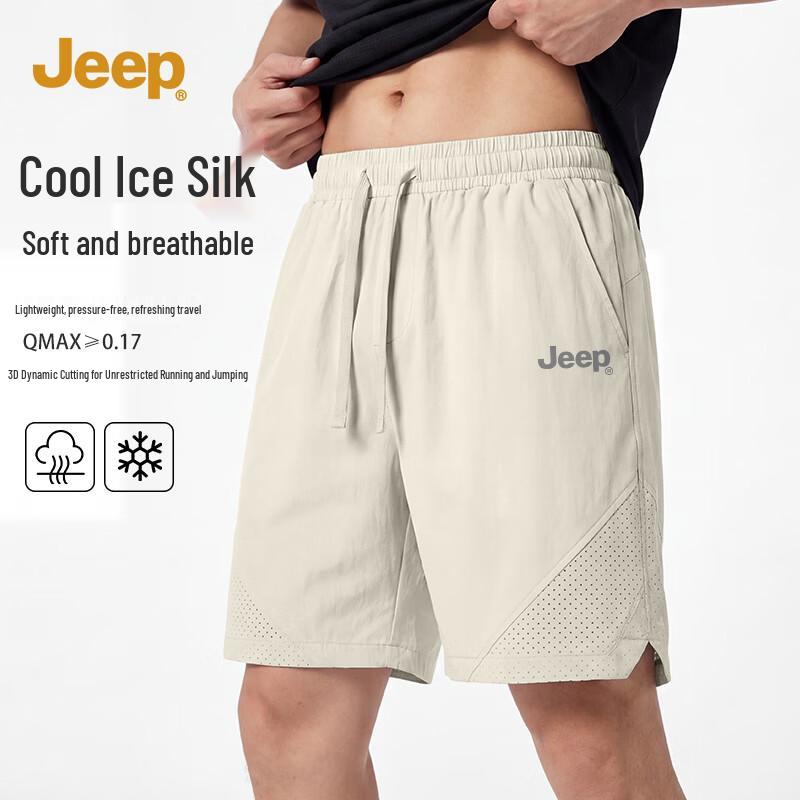JEEP Men s Perforated Breathable Casual Shorts 3XL