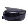 Horn Style Car Side Rearview Mirror Cover Trim Fit for Acura ILX 2013-2017 2018     Black Carbon Fiber Style ABS