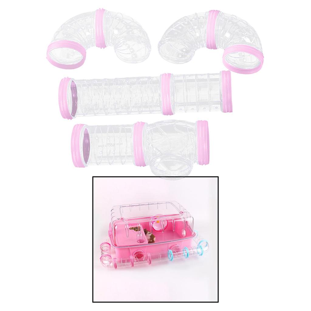 DIY Plastic Hamster Tubes Set 8Pcs Connected Tunnels for Training