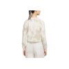 Jordan Breathable Tie-Dye Cropped Round Neck Long Sleeve T-Shirt Women Tops Olive-Grey DM5256-104