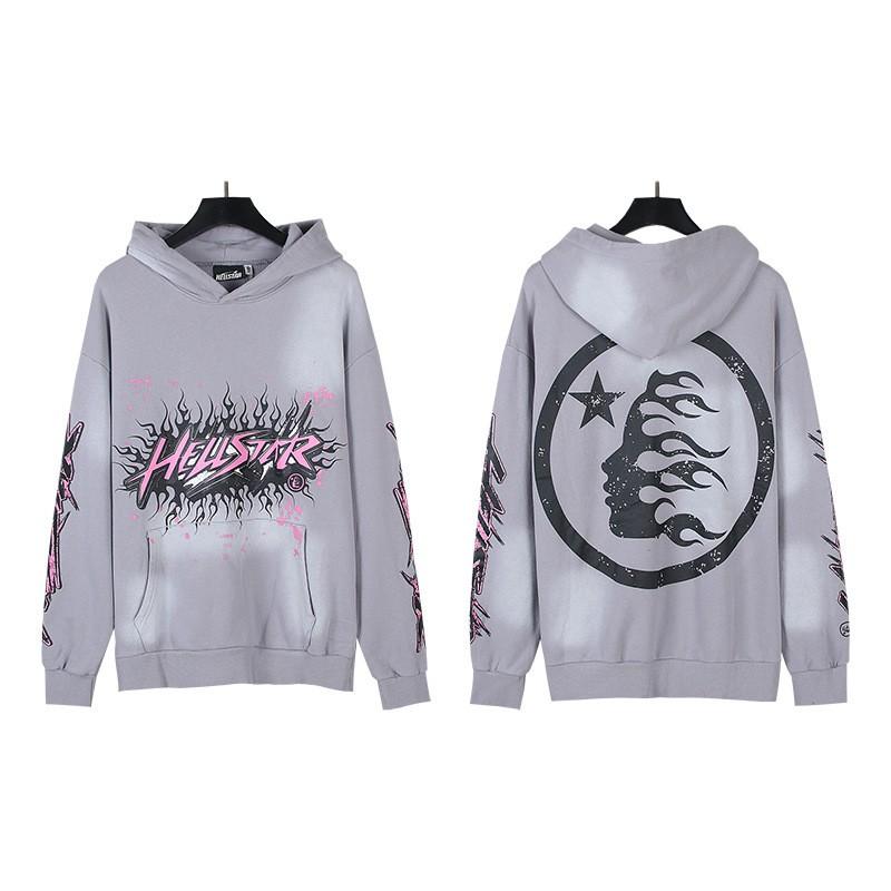 Mens Womens Oversized Hooded Sweatshirt Streetwear Vintage Washed Cotton Pullover Casual Long Sleeve