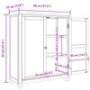 Storage Cabinet with Door Brown Wood Based Material