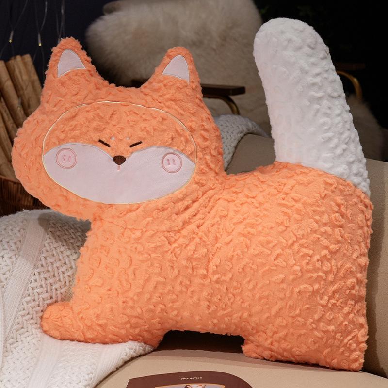 Cute Soft Husky Throw Pillow Plush Toy Doll Piglet Fox Doll Home Pillow Girl Rag Doll