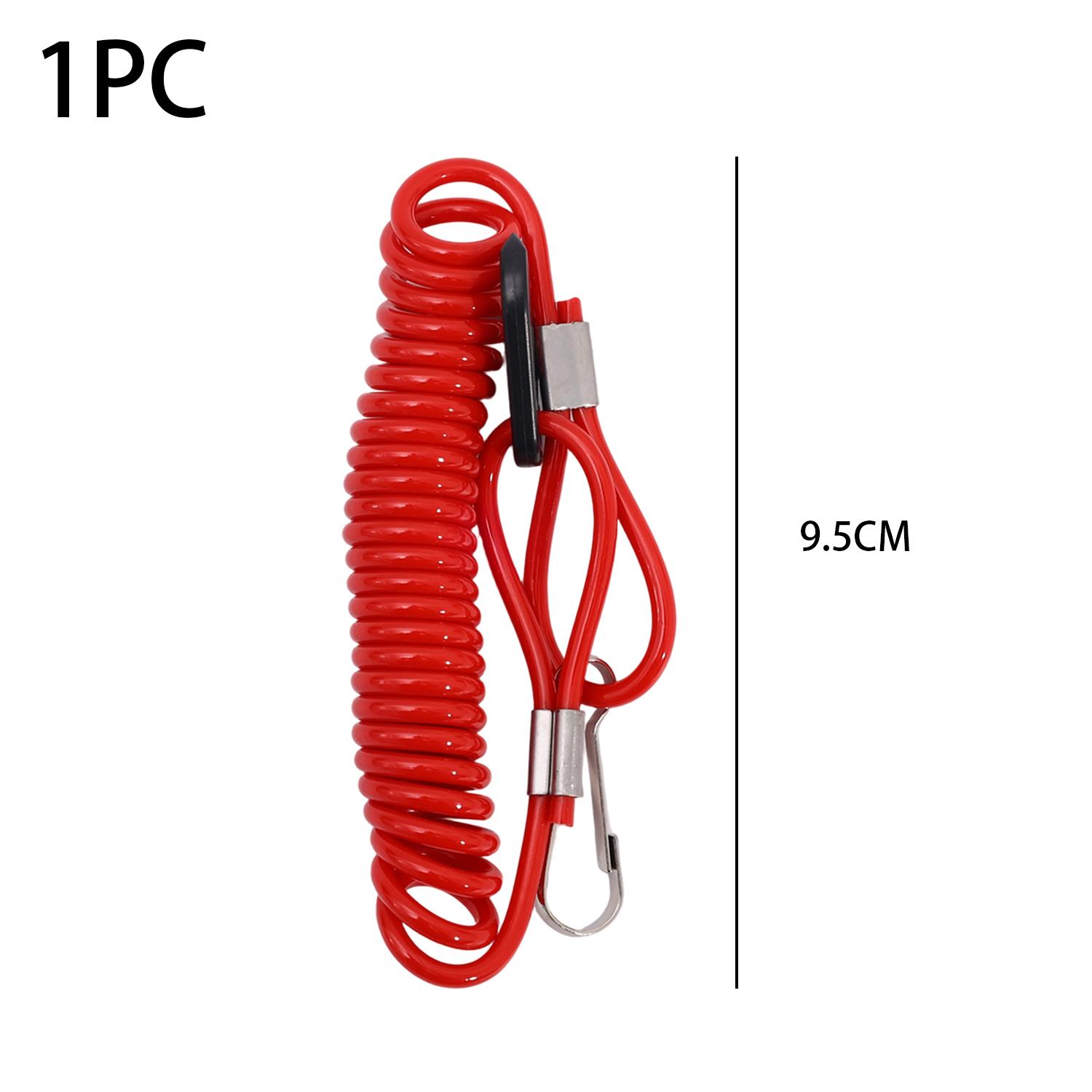 Boat Outboard Switch Engine Motor Lanyard Kill Urgent Stop Button Safety Connector Cord for Yamaha Suzuki Honda