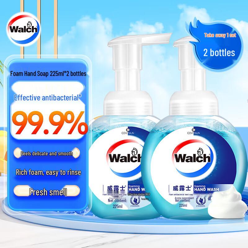 Walch Healthy Care Antibacterial Foam Hand Wash (2 x 225ml)