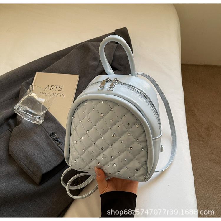 Rivet Backpack Women's 2025 New Fashion Personality Punk Style Lightweight Soft Leather Women's Backpack Casual Travel Bag