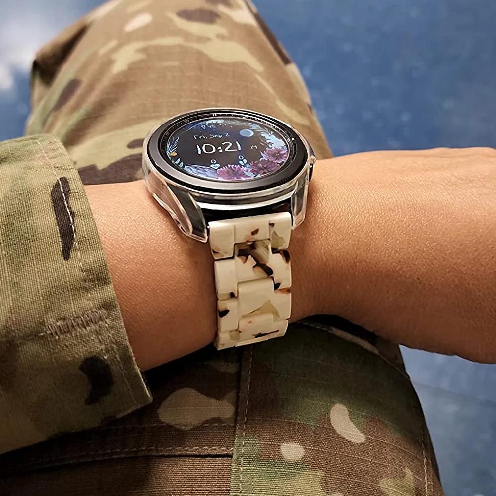 Resin Transparent Band For Huawei Watch GT5/4 GT3/5pro 46mm For Samsung Galaxy Watch 6 3 45mm Gear S3 Lady Strap for Seiko 22mm