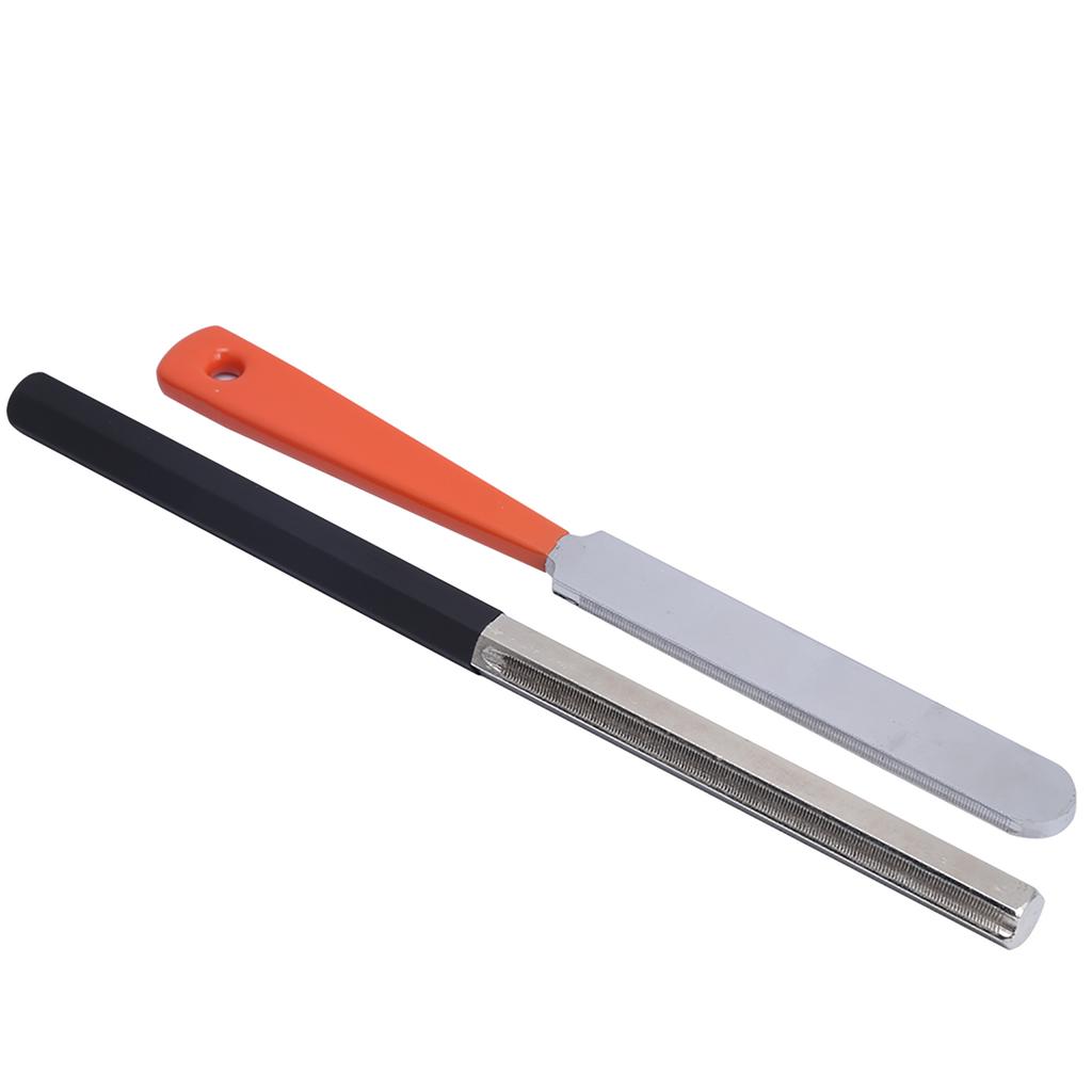 2Pcs Guitar Fret Dressing File Hex Stainless Steel Polishing Rod for Stringed Instruments