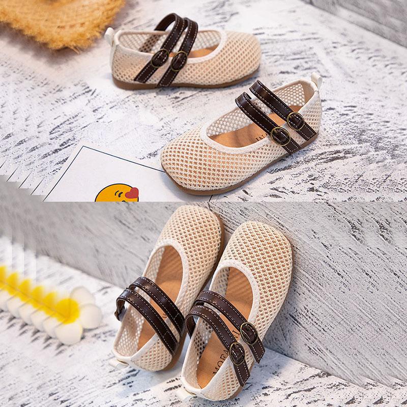 Children's Shoes Korean Girl Princess Shoes Breathable Hollow Net Sandals Children 1-2 Years Old Soft Sole Toddler Shoes