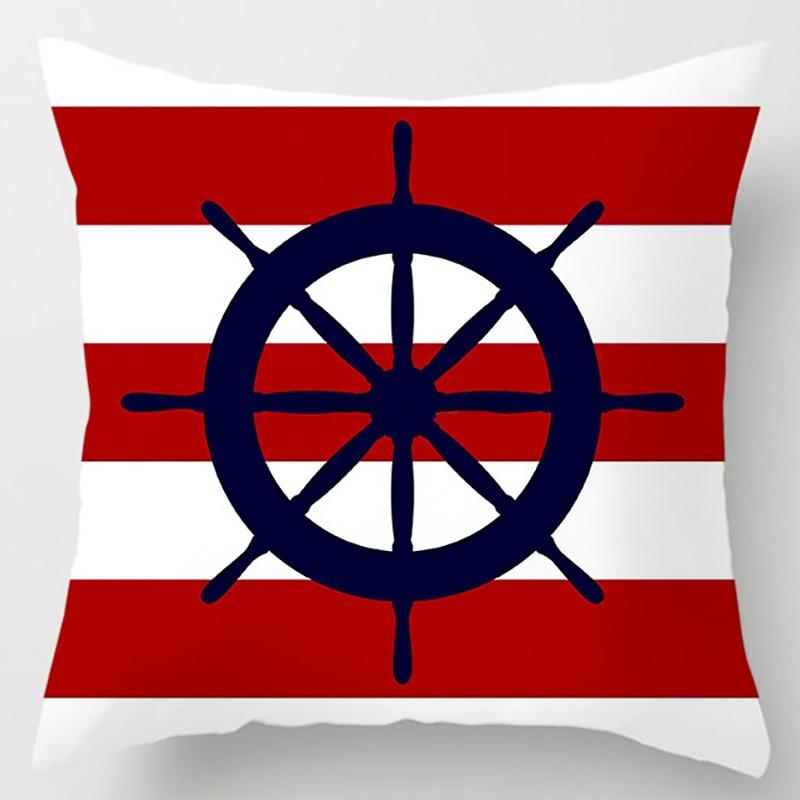 Marine sailor flower pillowcase home office decoration pillow bedroom sofa car cushion cover