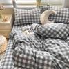 Thickened twill abraded four-piece set cartoon cute printed student dormitory bed sheet quilt set three-piece set