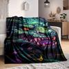 1pc Fantasy Creature Blanket, Lightweight Flannel Throw Blanket For Sofa, Bed, Travel, Camping, Living Room, Office, Couch, Chair, And Bed