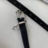 Denim Black Sleek Belt For Fashionforward Young Adults Korean Inspired Simple Accessory Ideal For Looks Casual