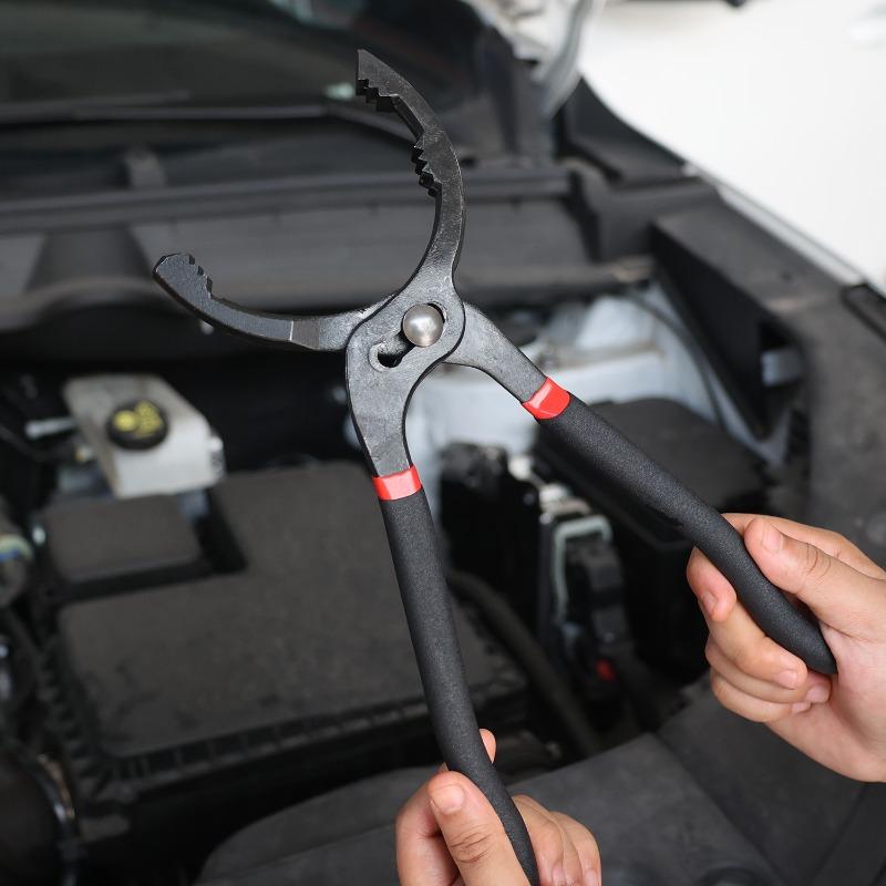 Oil Filter Pliers Clamp Type Wrench Oil Filter Remove Disassembly Tool Filter Element Wrench for Truck Car Repair 10/12 Inch