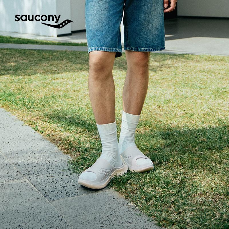 Saucony Bestselling Relaxing Sports Silent Non-Slip Odor-Resistant Anti-Chafe Quick-Dry Antibacterial Massage Slide Sandals Unisex Sandals S28903-4